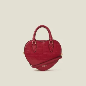 Red Heart Handheld Sling Bag