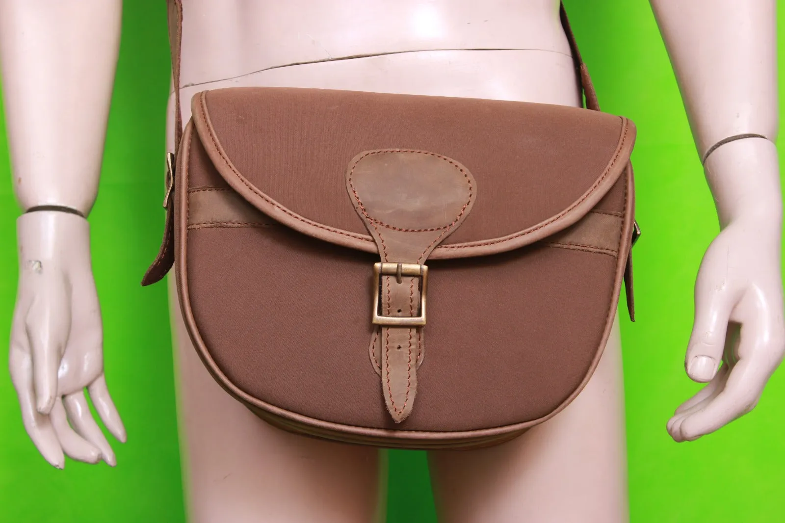 Rich Brown Leather Shooting Bag | High-Quality Canvas Cartridge Pouches