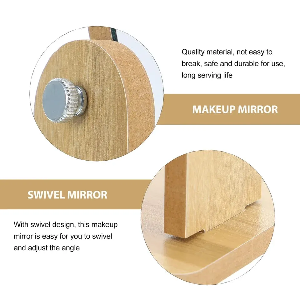 Rotatable Vanity Mirror-(5504)Wooden(SA2405-74