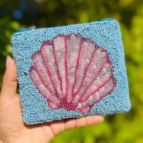 Seashell Beaded Coin Purse