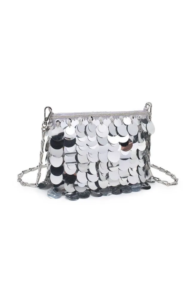 Silver Gemma Evening Bag