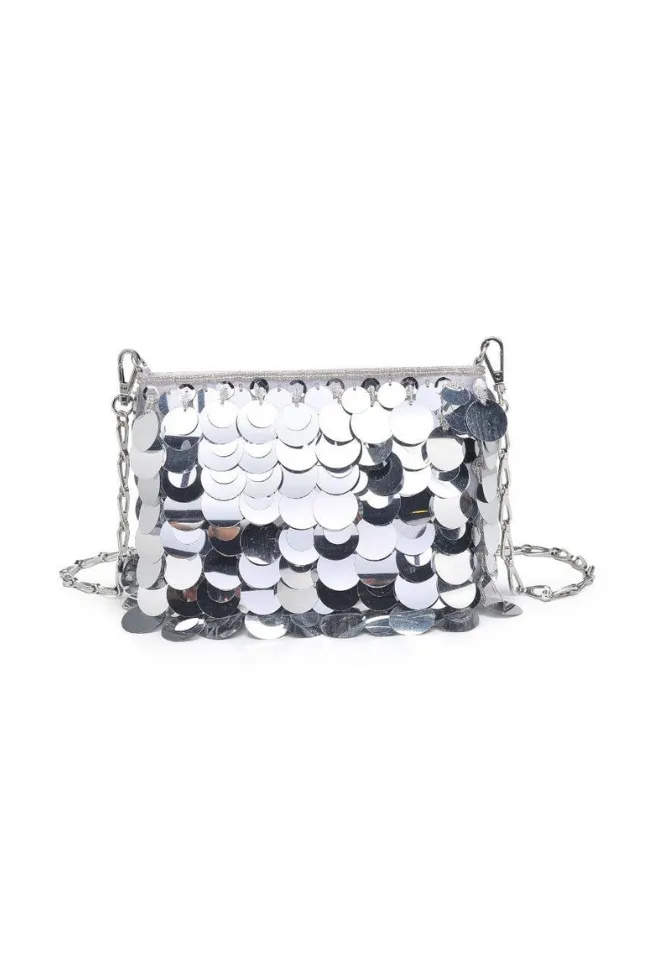 Silver Gemma Evening Bag