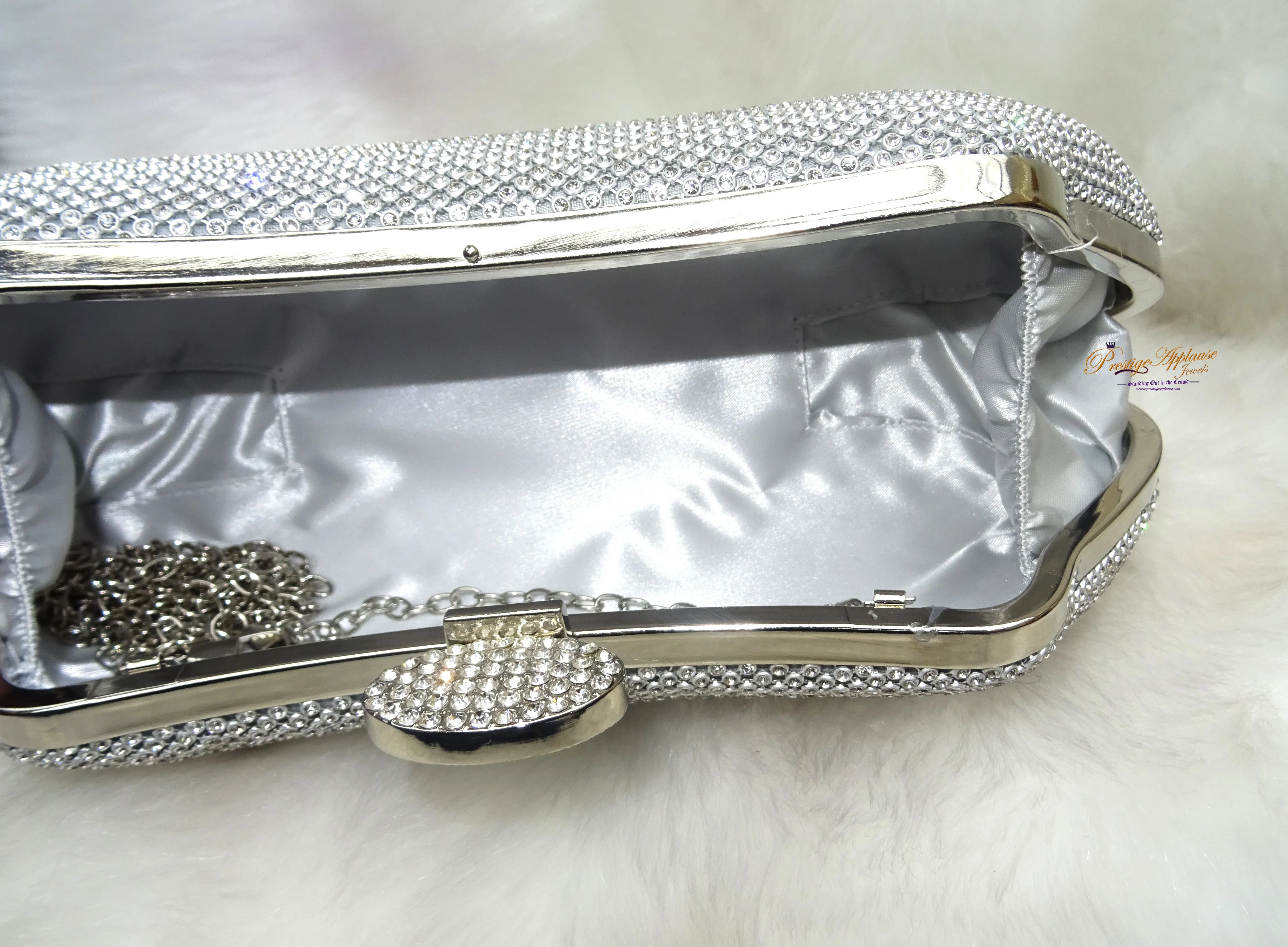 Silver Gold Fashion Womens Glitter Clutch Bag Crystal Diamante Sparkly Evening Bridal Prom Party Handbag Purse/Gold