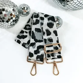 Silver Leopard Adjustable Purse Strap