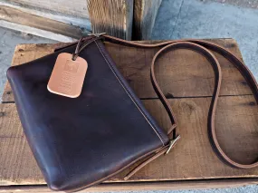 Small Cross Body Purse in Polo Brown Regency Calf