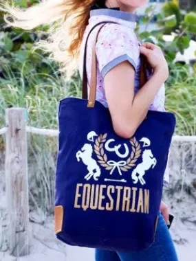 Spiced Equestrain Crest Zip Tote