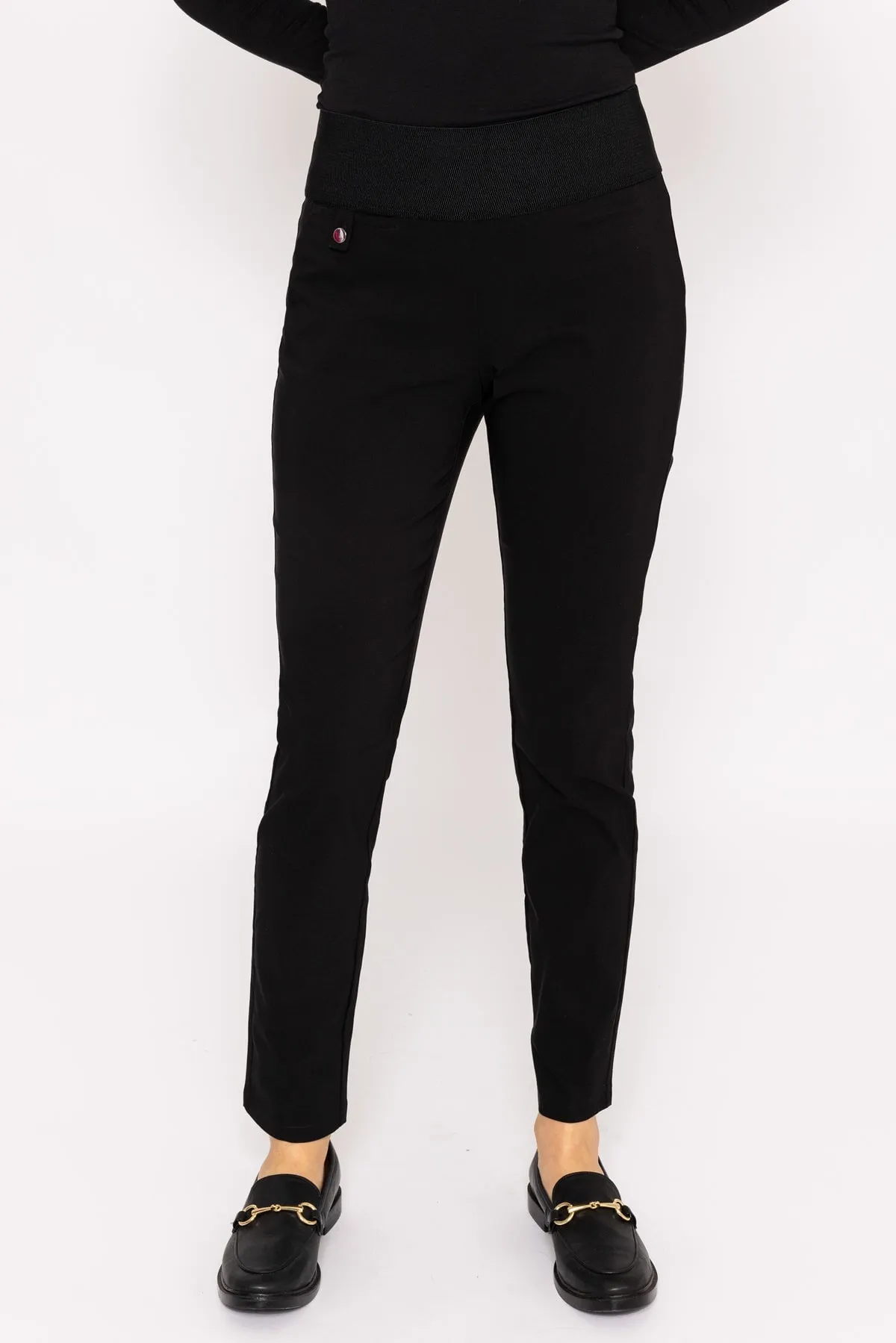 Straight Leg Bengaline Pant in Black