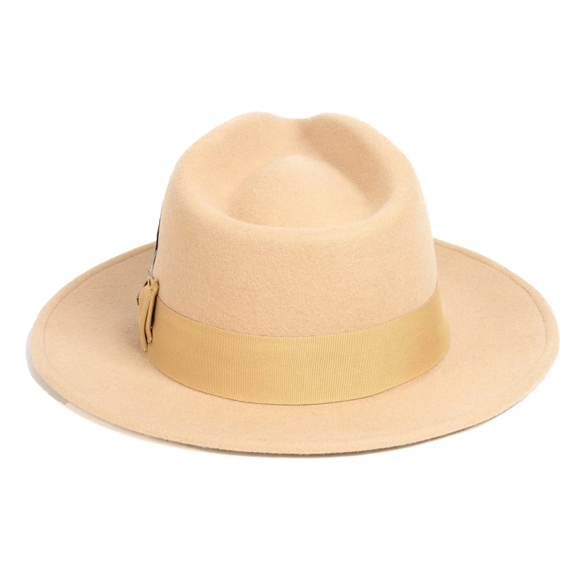 Tan Fedora 100% Australian Wool Crushable Hat