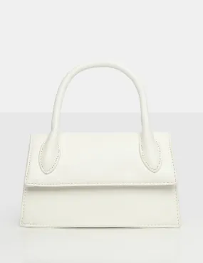 The Hailey White PU One Handle Mini Bag