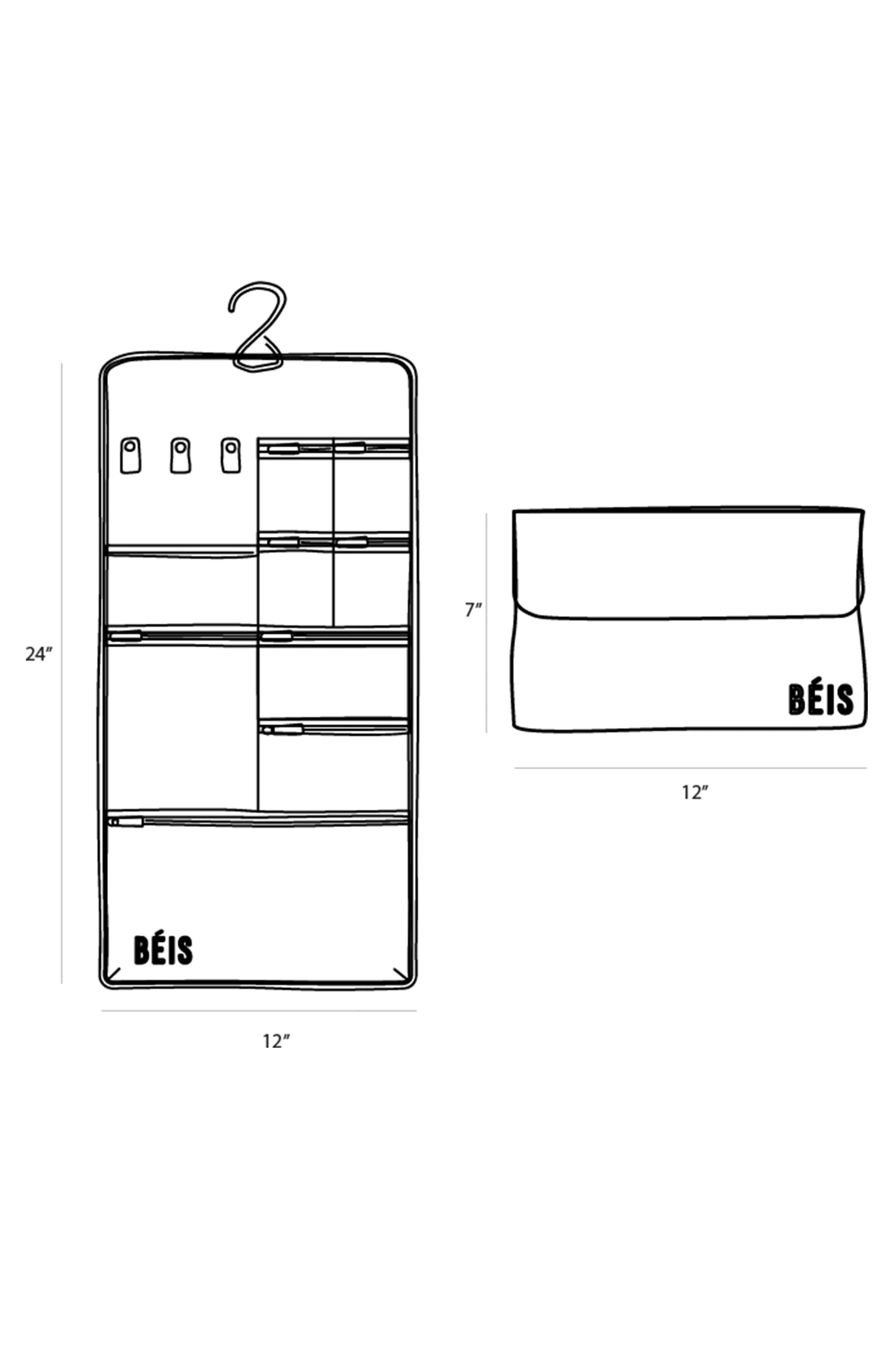 The Hanging Jewelry Case in Black