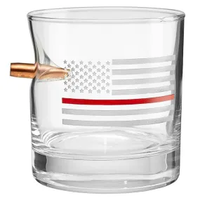 Thin Red Line Rocks Glass - 11oz