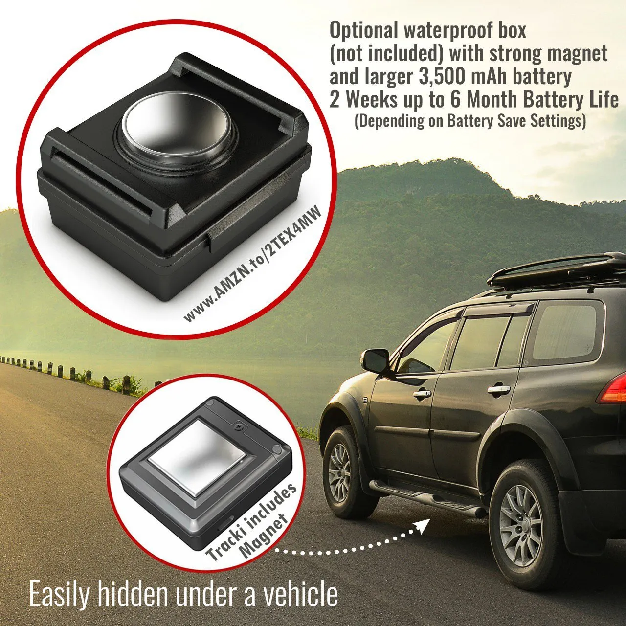 Tracki 2024 4G Model Mini Real time GPS Tracker.