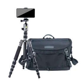 VEO 3GO 235CB Carbon Travel Tripod and VEO GO 34M Black Shoulder Bag