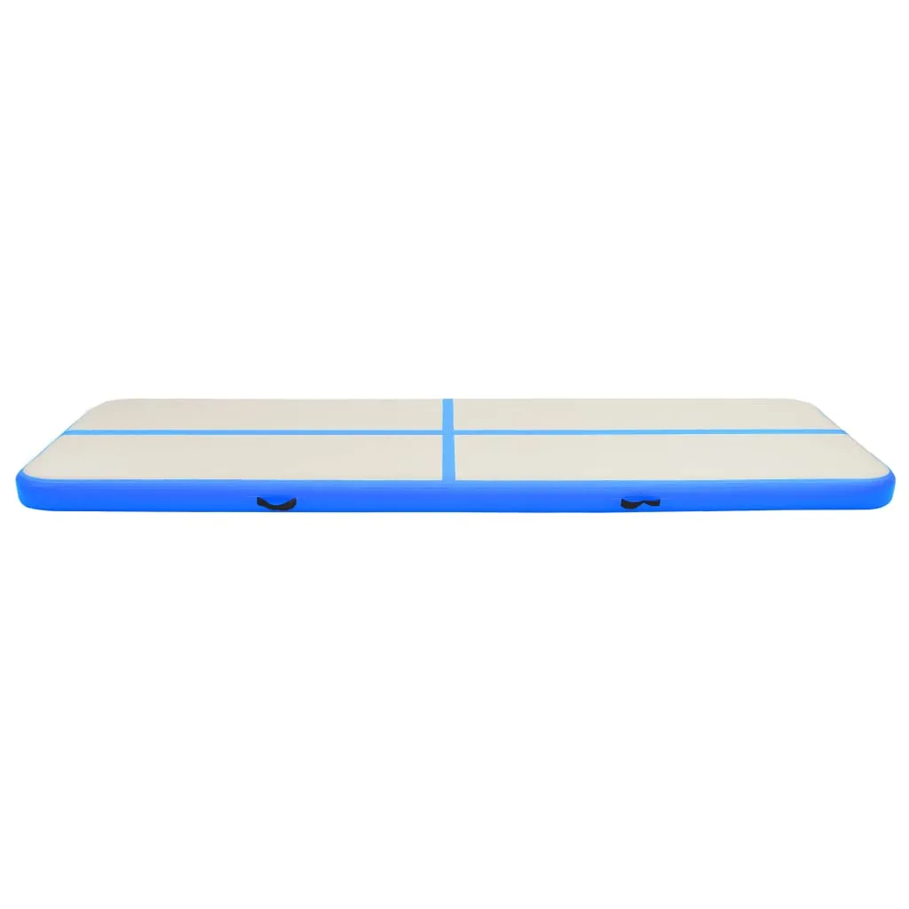 vidaXL Inflatable Gymnastics Mat with Pump 600x100x15 cm PVC Blue