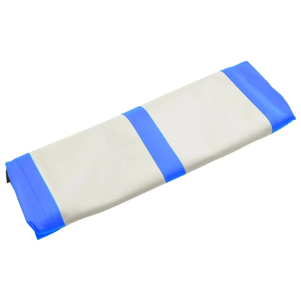 vidaXL Inflatable Gymnastics Mat with Pump 600x100x15 cm PVC Blue