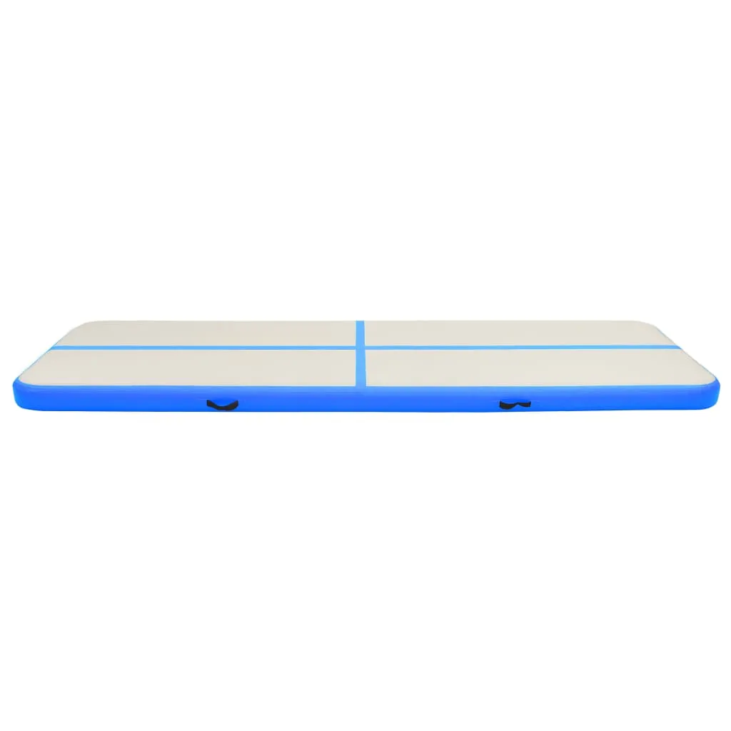 vidaXL Inflatable Gymnastics Mat with Pump 700x100x15 cm PVC Blue