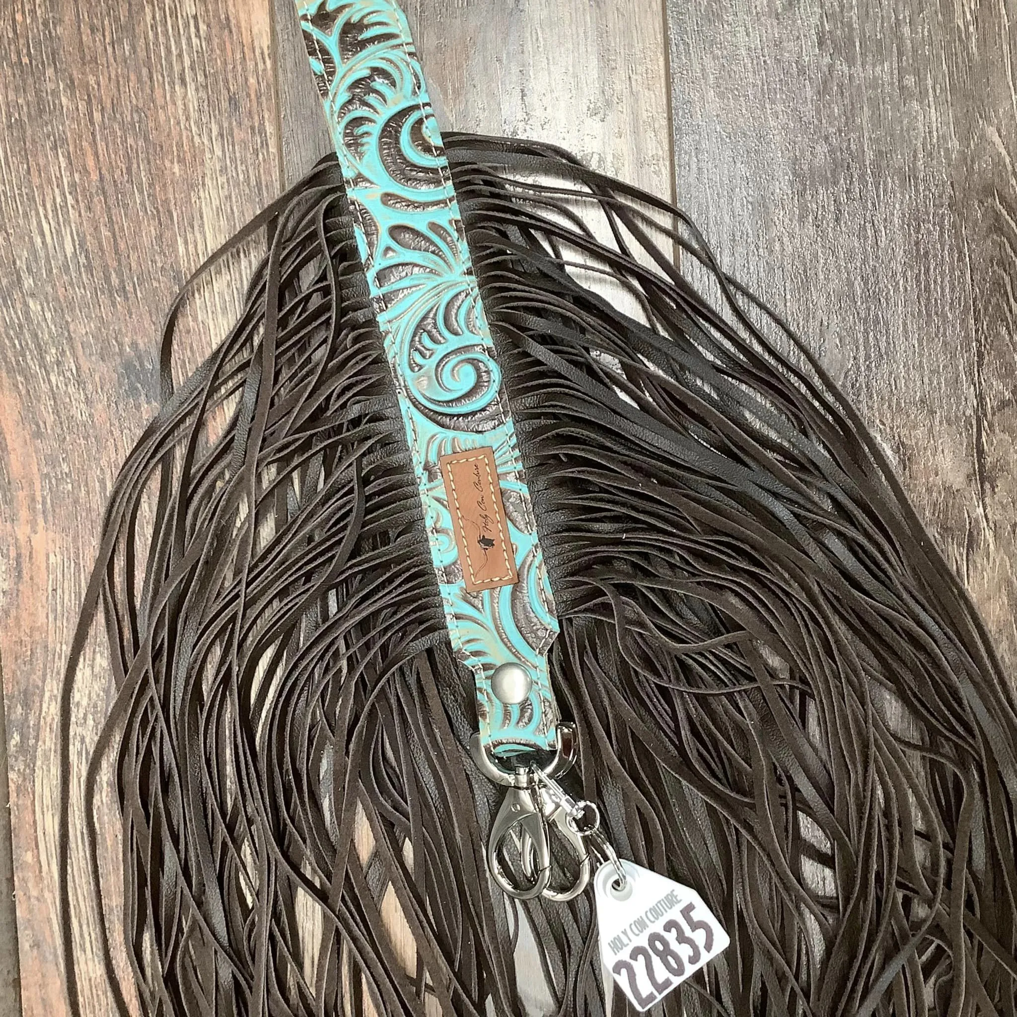 Western Mini Leather Fringe Strap 48" #22835