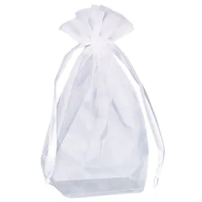 White Box Bottom Container Organza 12pk