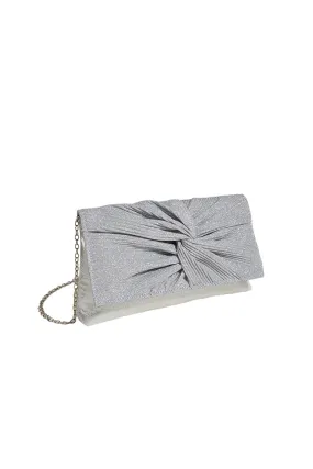 Women’s Ruched Glitter Flap Evening Clutch Bags