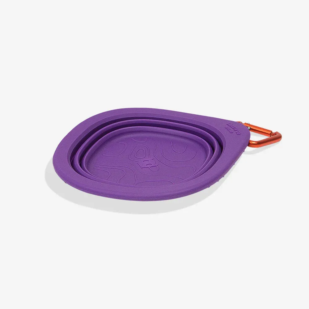 Zee.Dog Go Bowl Collapsible Silicone Travel Bowl Peak Purple