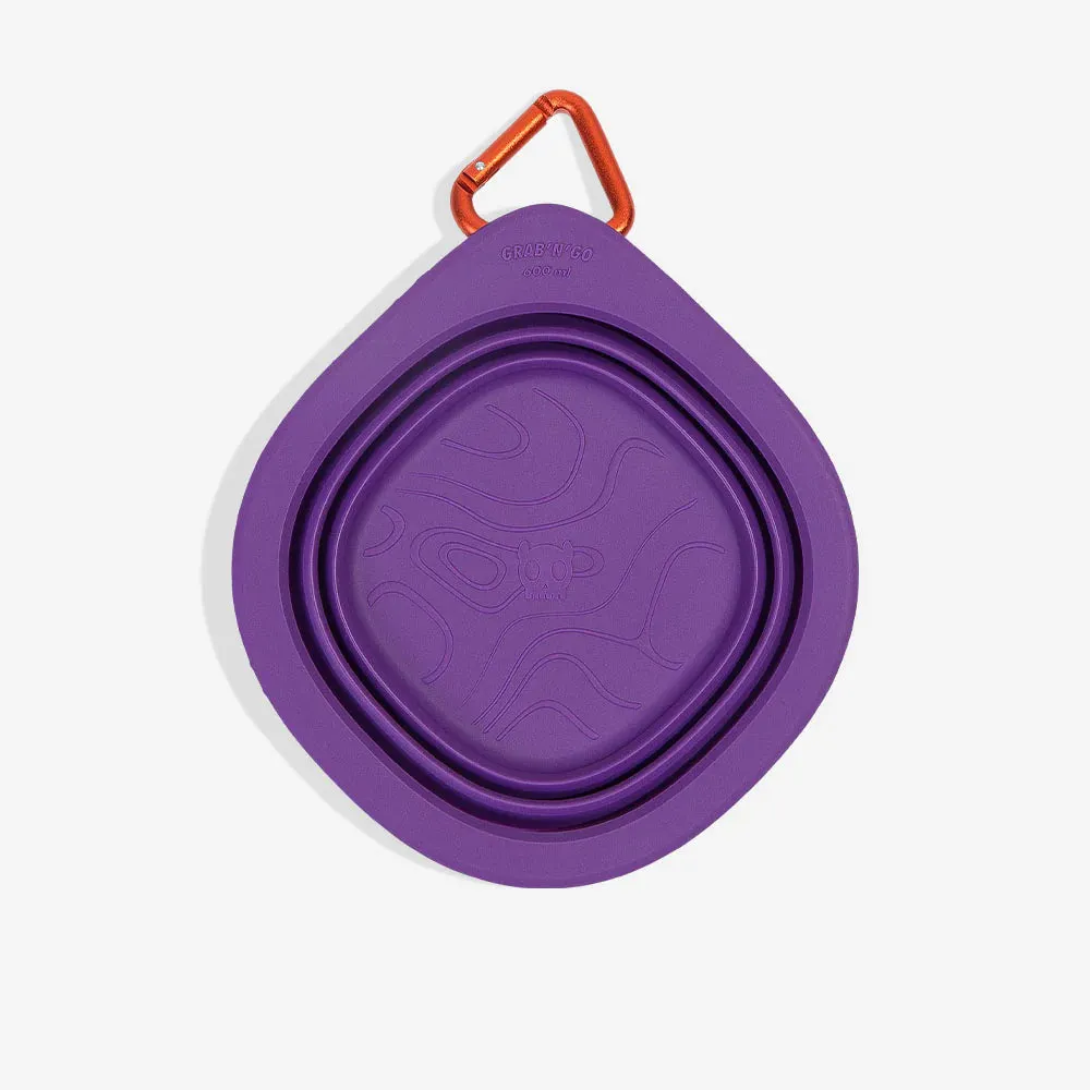 Zee.Dog Go Bowl Collapsible Silicone Travel Bowl Peak Purple