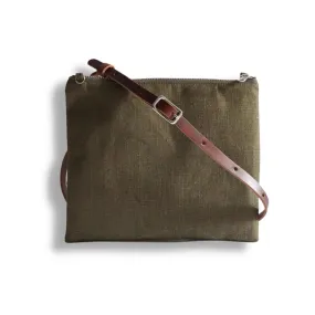 Zippered Crossbody Bag with Adjustable Strap